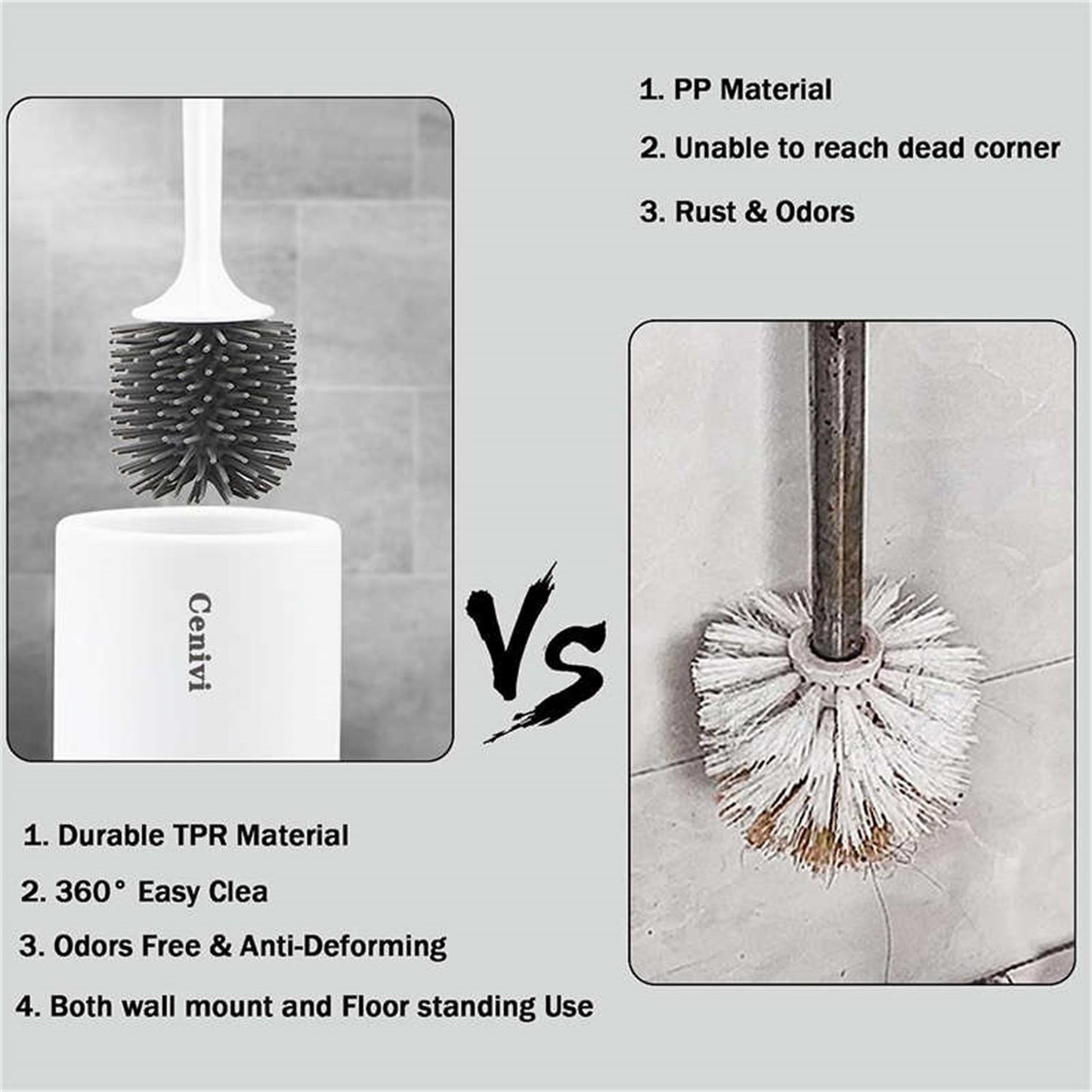 Modern toilet brush set for the household