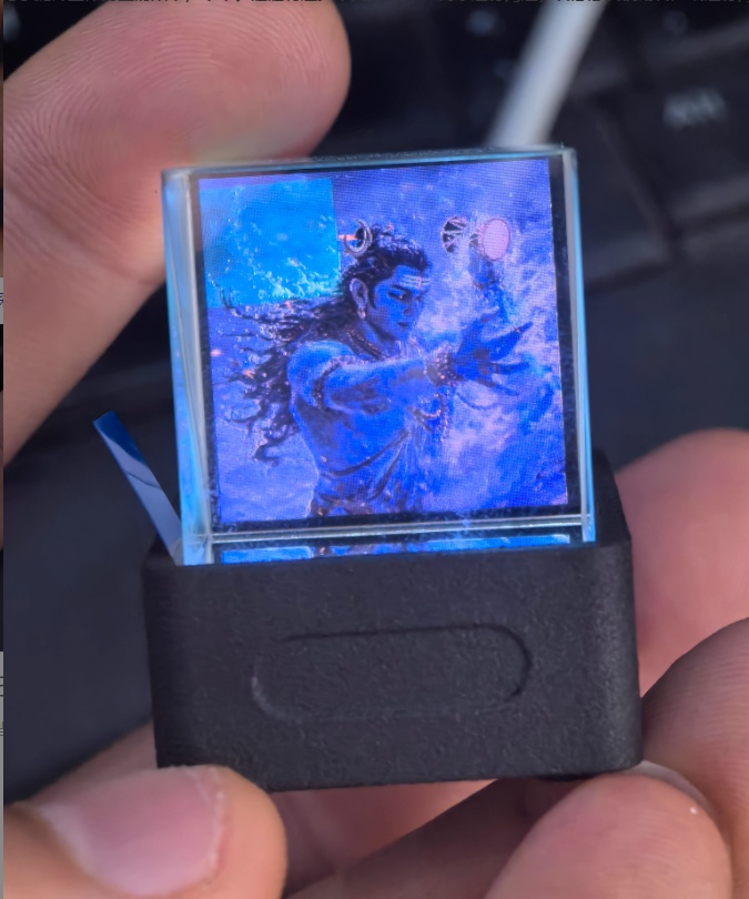 Trendy mini-transparent wifi weather display