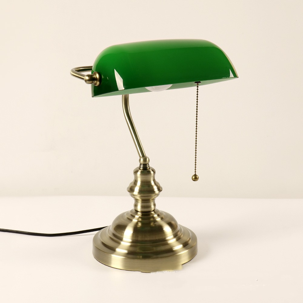 NostalGlow - retro mini desk lamp metal/glass