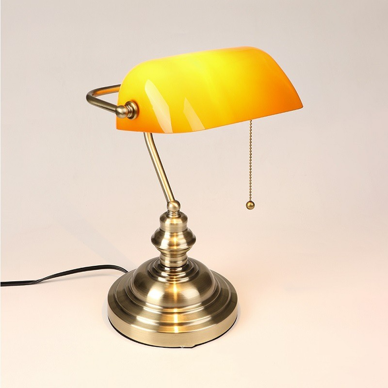 NostalGlow - retro mini desk lamp metal/glass