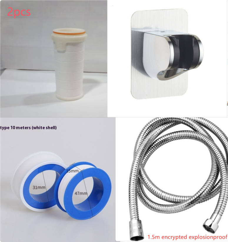 Adjustable shower head holder - suction cup, without drilling