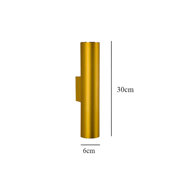 Double head wall light - gold wall sconce - cylinder wall light