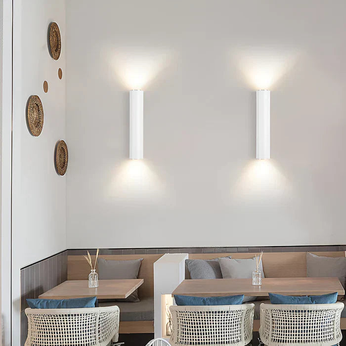 Double head wall light - gold wall sconce - cylinder wall light