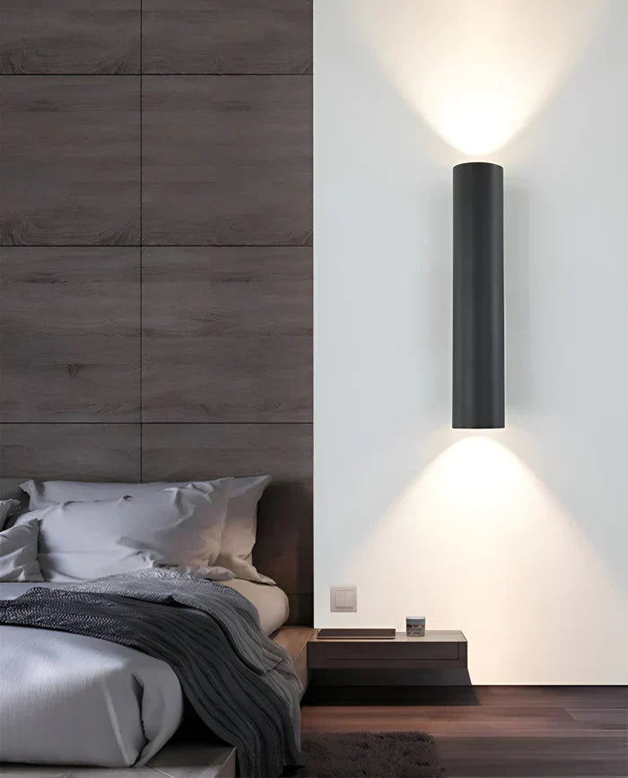 Double head wall light - gold wall sconce - cylinder wall light