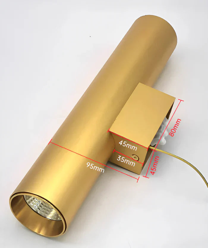 Double head wall light - gold wall sconce - cylinder wall light