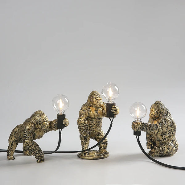 Gorilla glow - gorilla animal table lamp