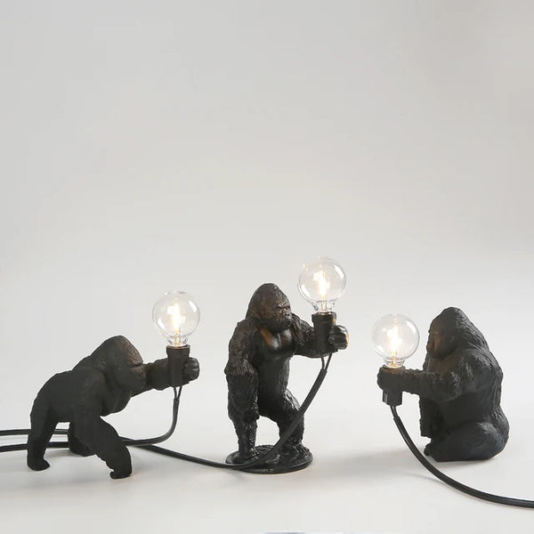 Gorilla glow - gorilla animal table lamp
