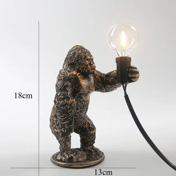 Gorilla glow - gorilla animal table lamp
