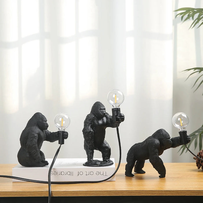 Gorilla glow - gorilla animal table lamp