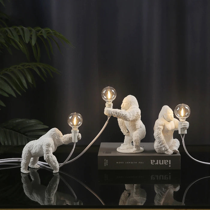 Gorilla glow - gorilla animal table lamp