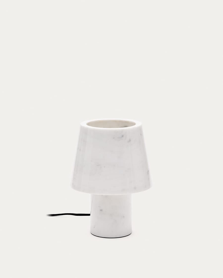 Alaro table lamp in white marble