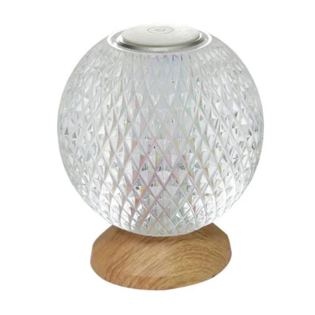 Flexiluxe - modern cordless crystal table lamp