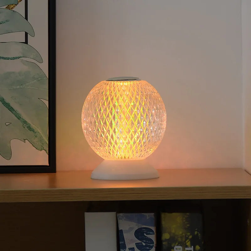 Flexiluxe - modern cordless crystal table lamp