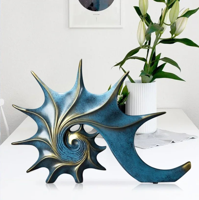 Beachside beauty - shell statue decor