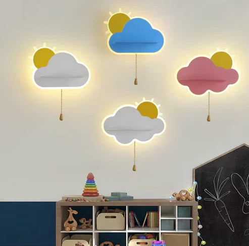 CloudLumi | LED wall light for boys and girls in the children's room | Wall lamp with cloud design