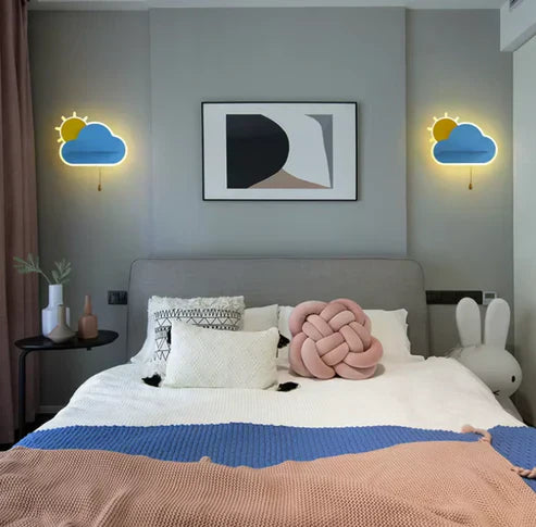 CloudLumi | LED wall light for boys and girls in the children's room | Wall lamp with cloud design