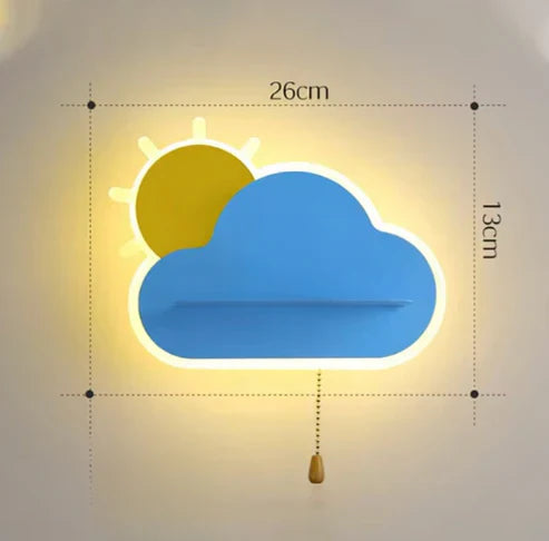 CloudLumi | LED wall light for boys and girls in the children's room | Wall lamp with cloud design