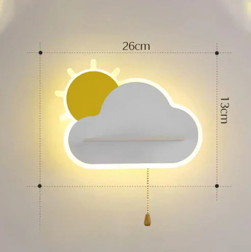 CloudLumi | LED wall light for boys and girls in the children's room | Wall lamp with cloud design
