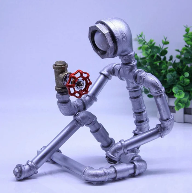 Lightcraft - industrial tubular iron table lamp