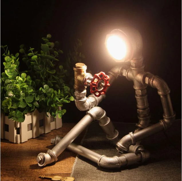 Lightcraft - industrial tubular iron table lamp