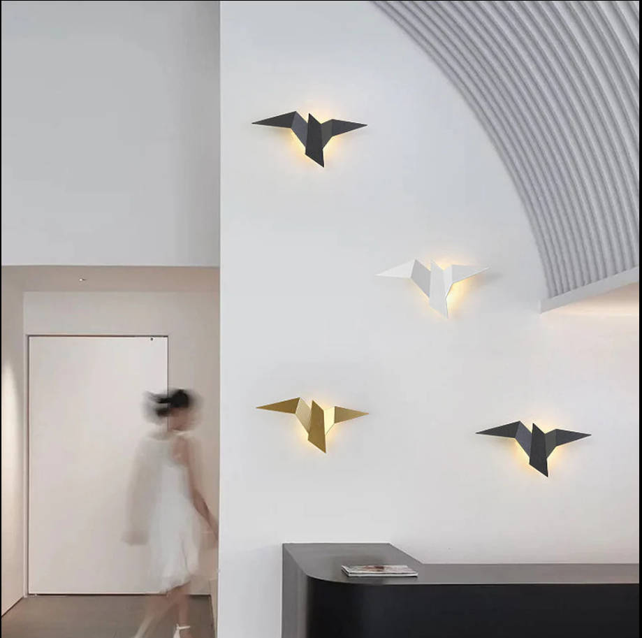 Creative wall lamp made of iron in a spherical shape