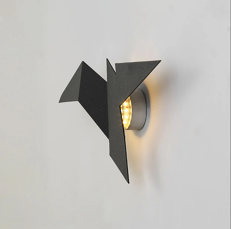 Creative wall lamp made of iron in a spherical shape