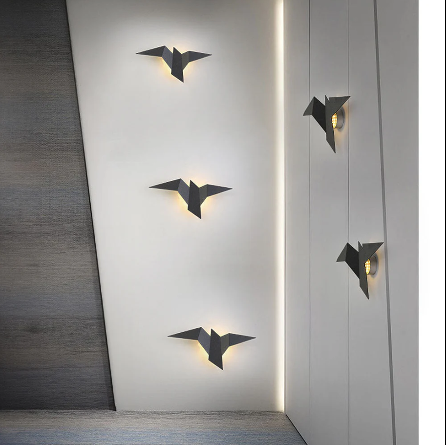 Creative wall lamp made of iron in a spherical shape