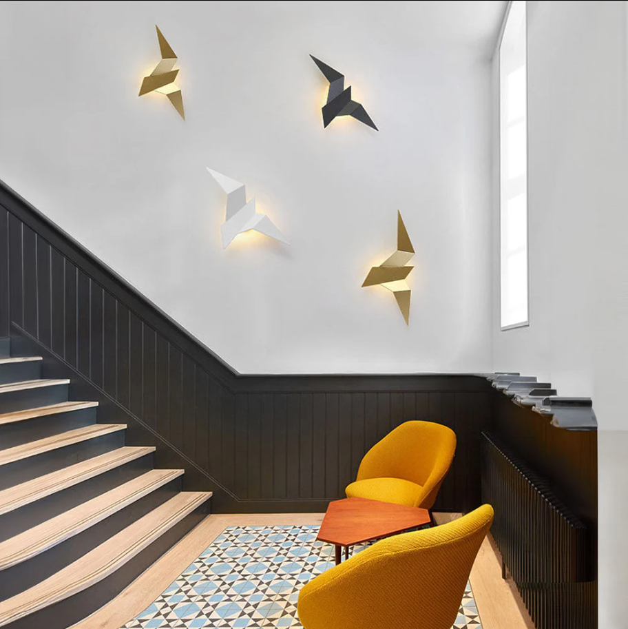 Creative wall lamp made of iron in a spherical shape