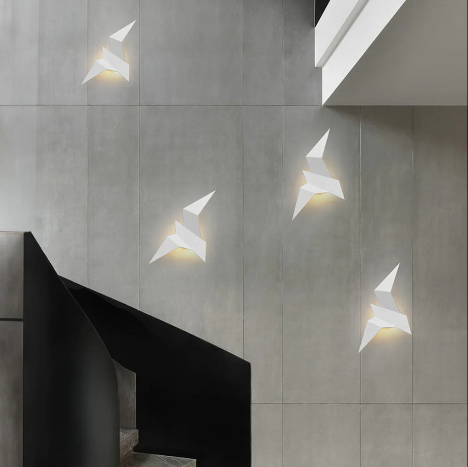 Creative wall lamp made of iron in a spherical shape