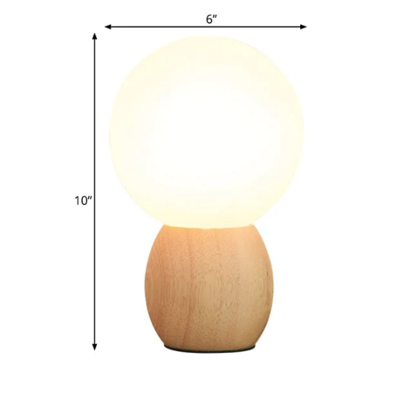 Lumiorb - bedside lamp with wooden base
