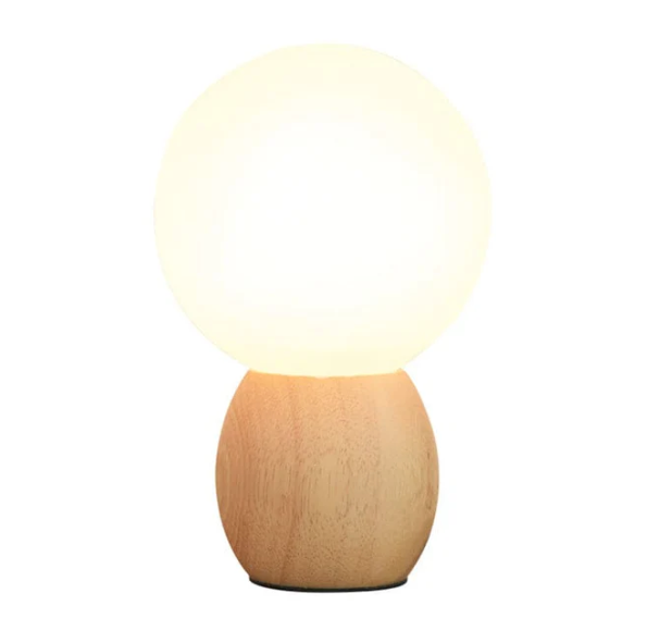 Lumiorb - bedside lamp with wooden base