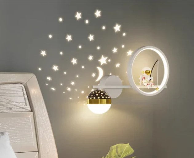 Astrolamp - astronaut wall lamp for children