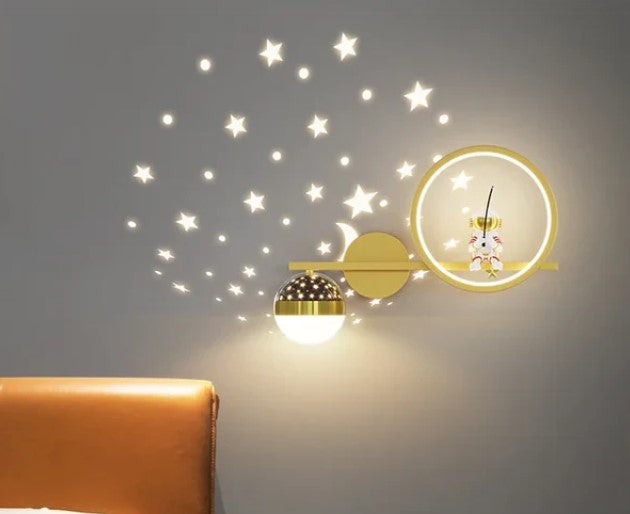 Astrolamp - astronaut wall lamp for children