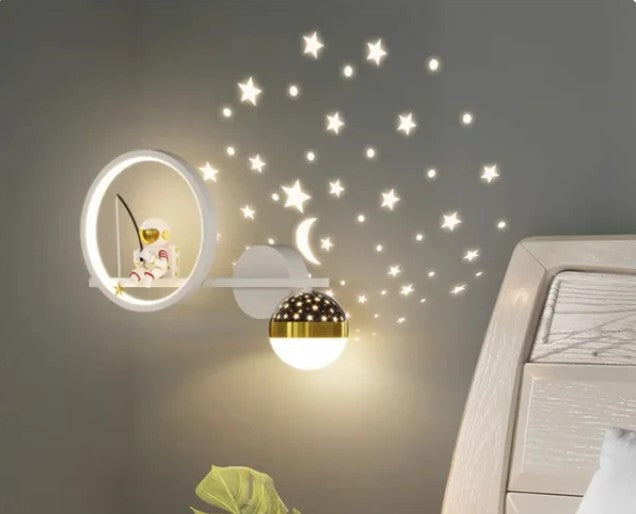 Astrolamp - astronaut wall lamp for children