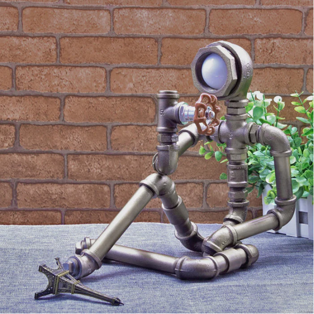 Lightcraft - industrial tubular iron table lamp