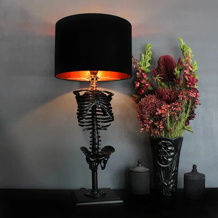 Gothic skeleton table lamp