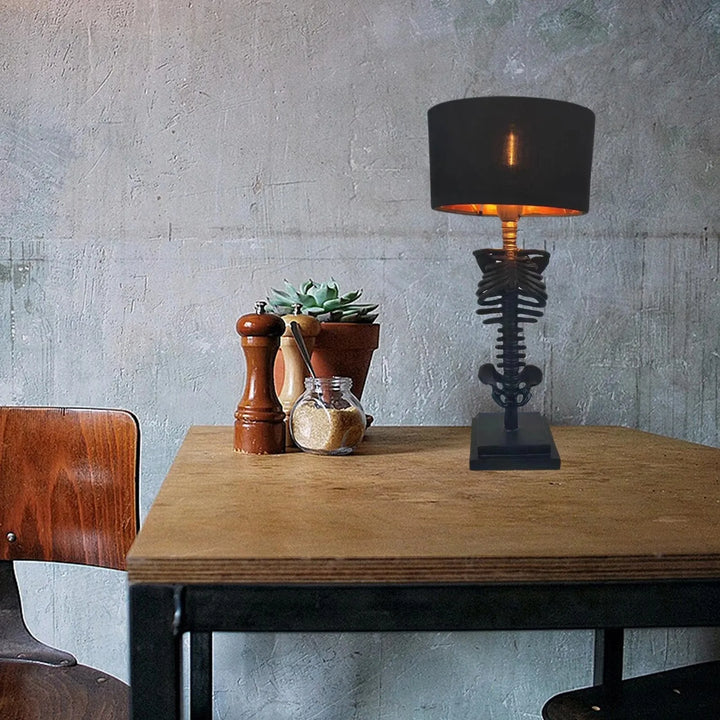 Gothic skeleton table lamp