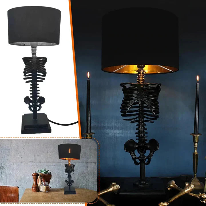Gothic skeleton table lamp