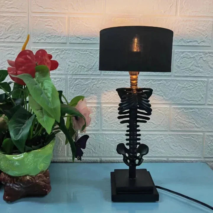 Gothic skeleton table lamp