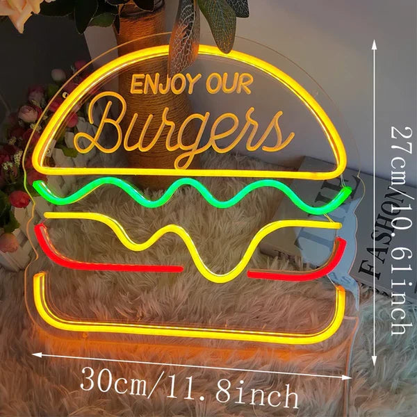 Quickbite - fast food neon sign night light