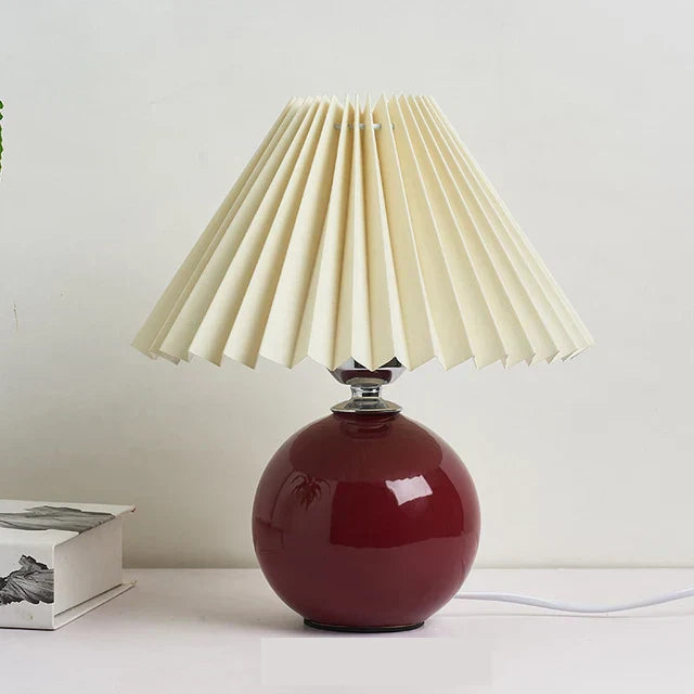 Antique pleated – vintage table lamp with pleats