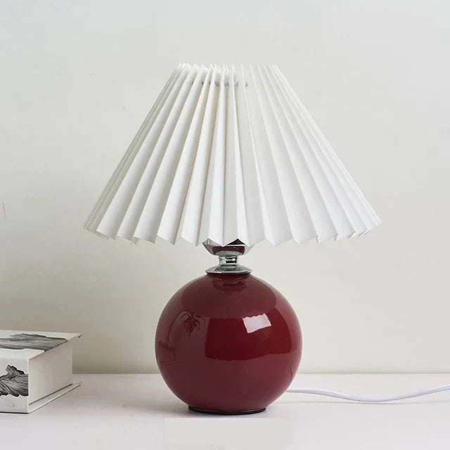Antique Pleated - vintage table lamp with pleated shade