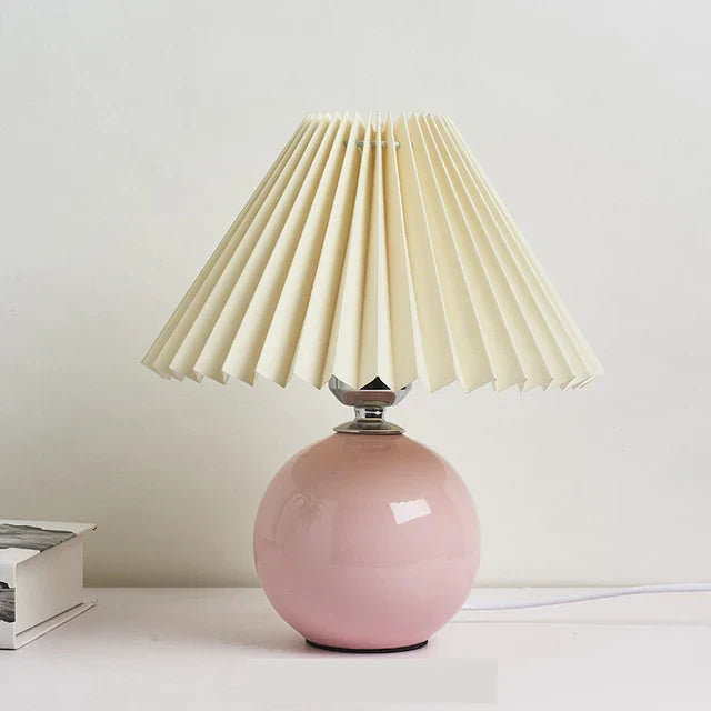 Antique Pleated - vintage table lamp with pleated shade