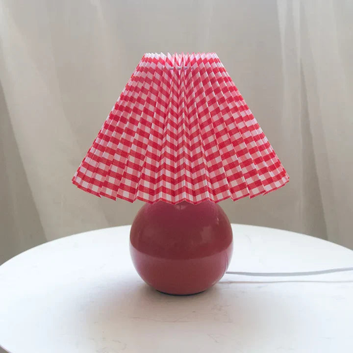 Antique pleated – vintage table lamp with pleats