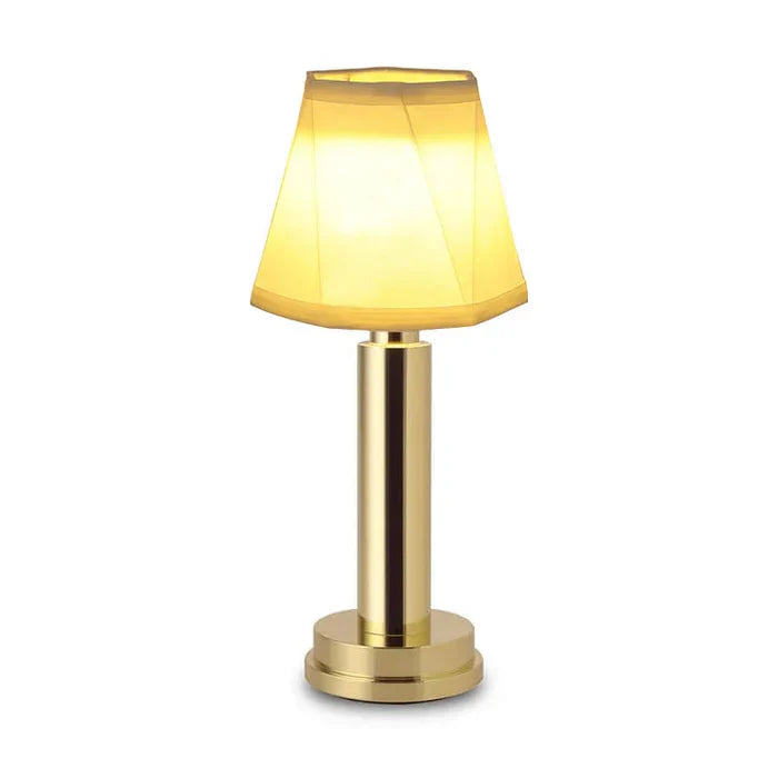 Cordless led table lamp in silk metal