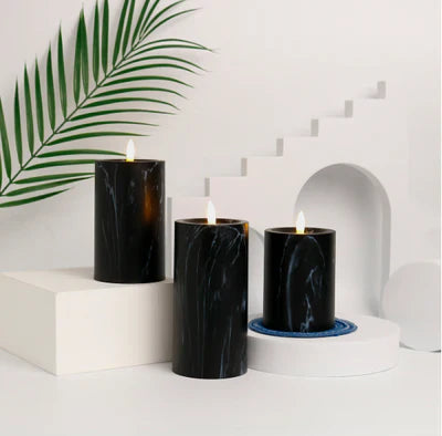 Candlylight | set of 3 led marble candle lights