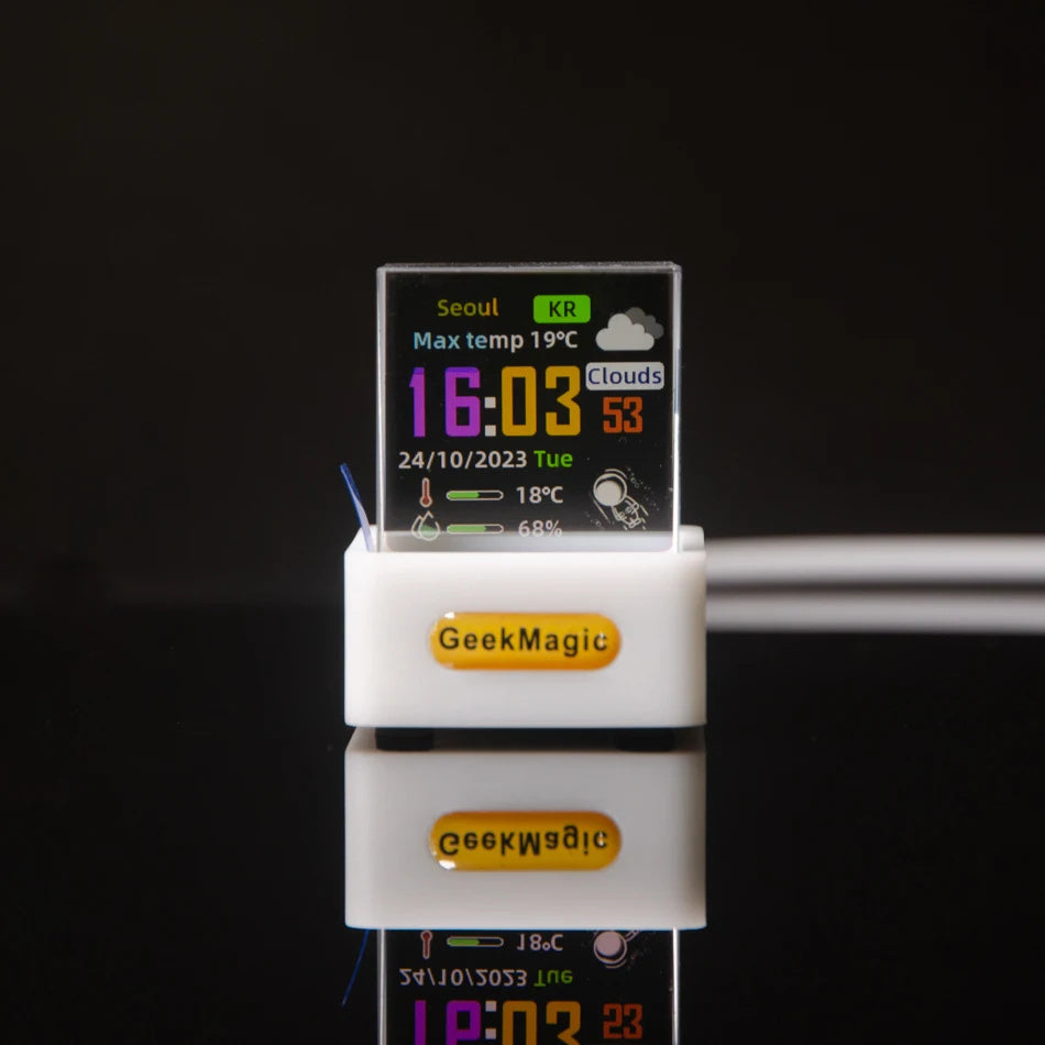 Trendy mini-transparent wifi weather display