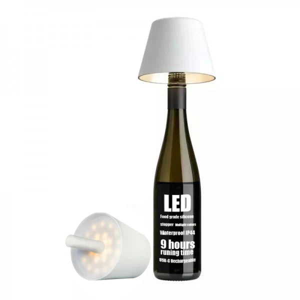 DIY rechargeable wine bottle table lamp head