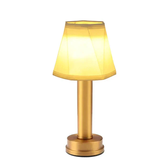 Cordless led table lamp in silk metal