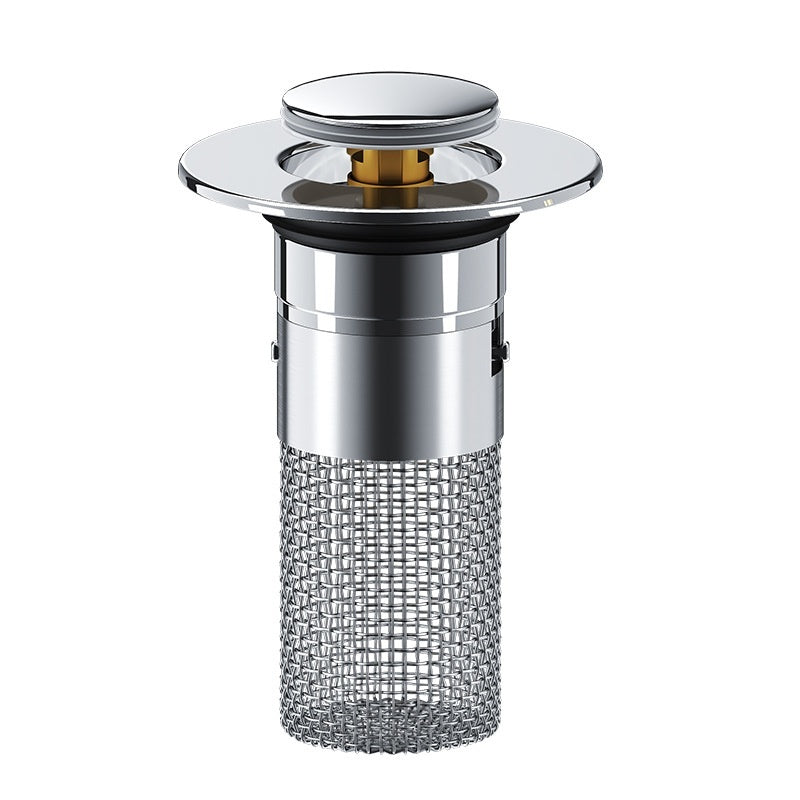 Sink drainer with push function - anti-blocking, deodorant & filter